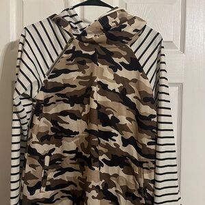 Camouflage and Striped Women's Hoodie
